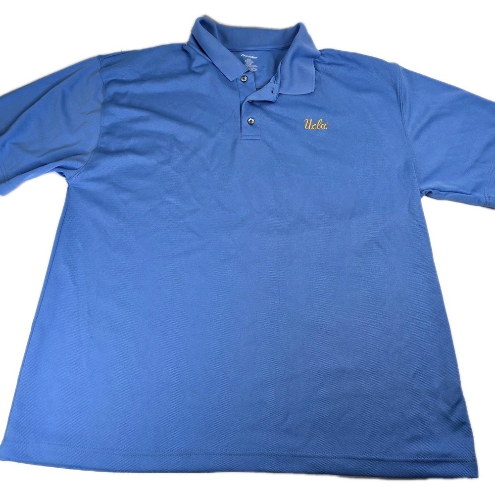 UCLA Polo Shirt‎ Mens 2XL Blue Pro Edge Performance Golf Embroidered Logo NCAA